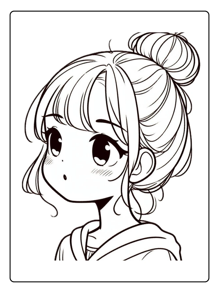 desenho de menina fofa para colorir (14)