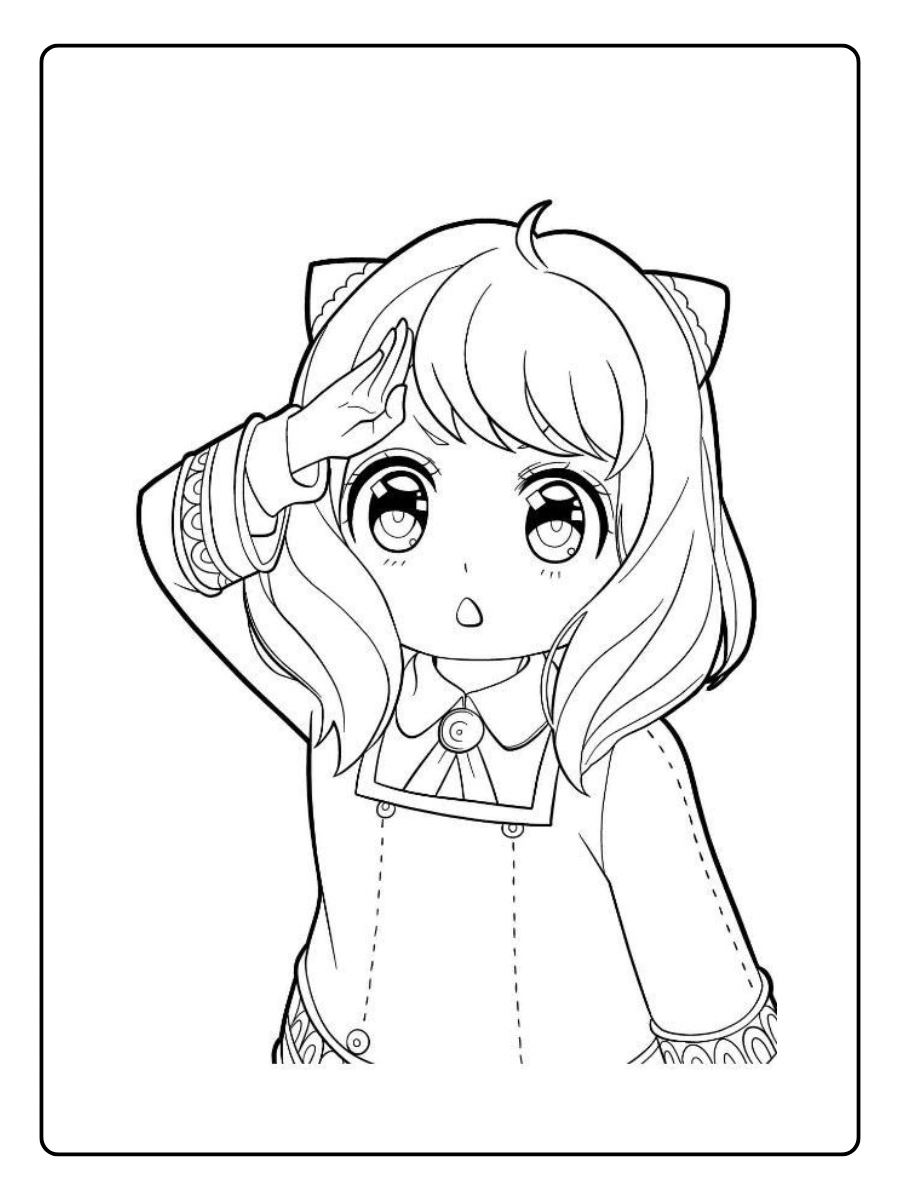 desenho de menina fofa para colorir (2)