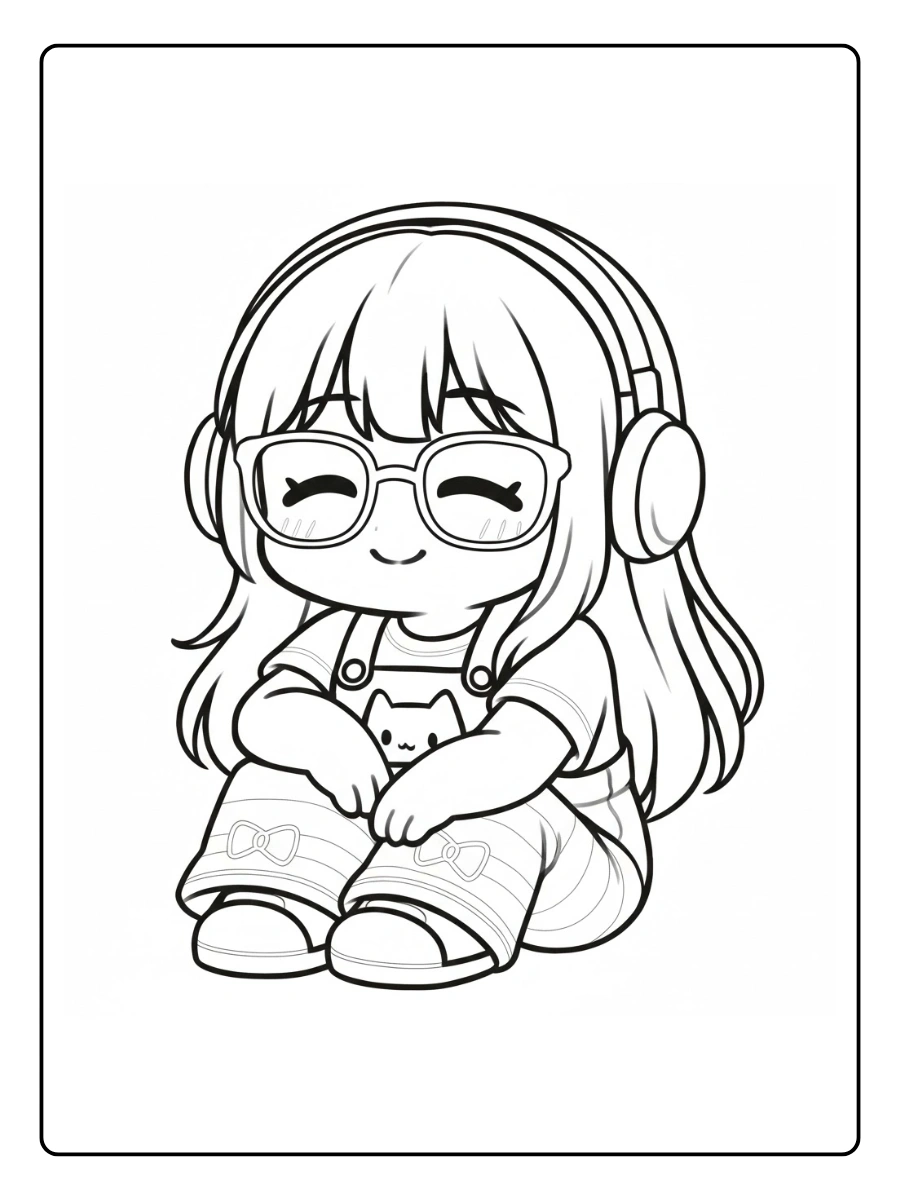 desenho de menina fofa para colorir (8)