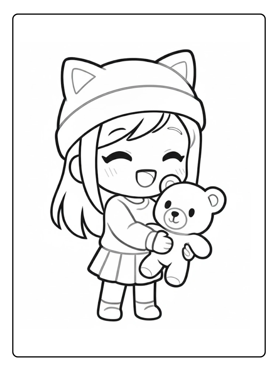 desenho de menina fofa para colorir