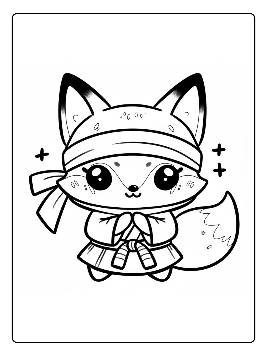 desenho de raposa fofa para colorir (1)