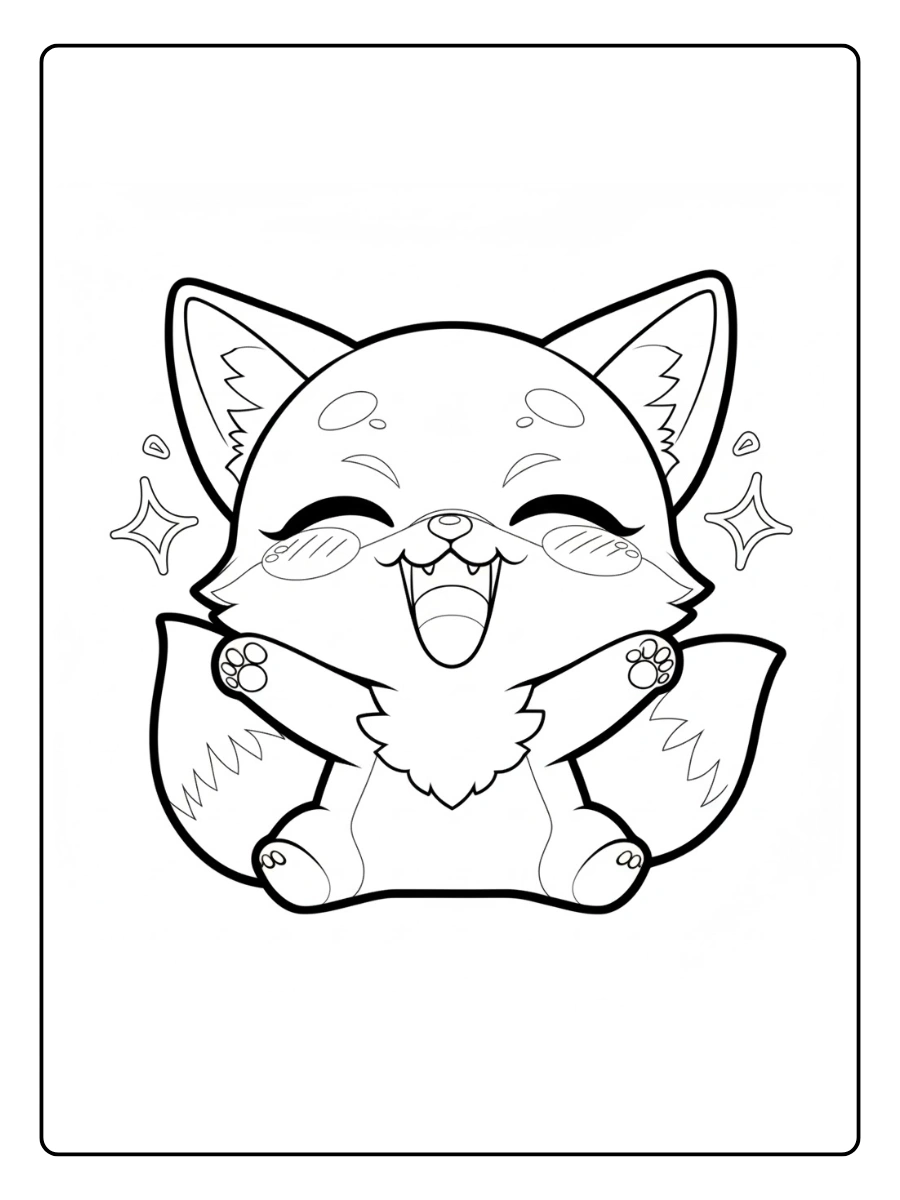 desenho de raposa fofa para colorir (10)