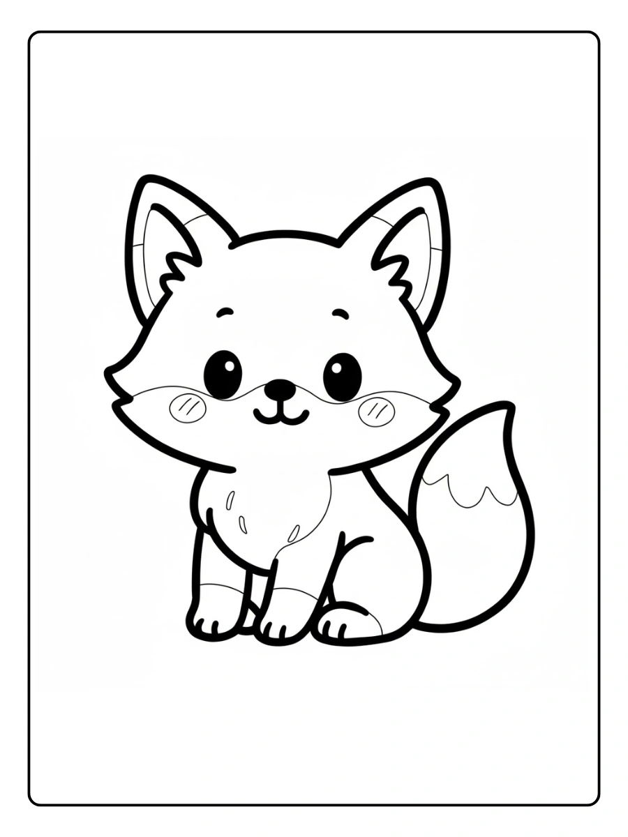desenho de raposa fofa para colorir (11)