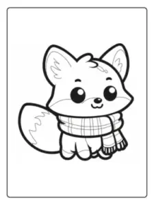 desenho de raposa fofa para colorir 15