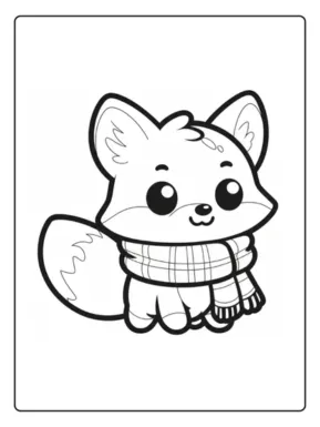 desenho de raposa fofa para colorir 15