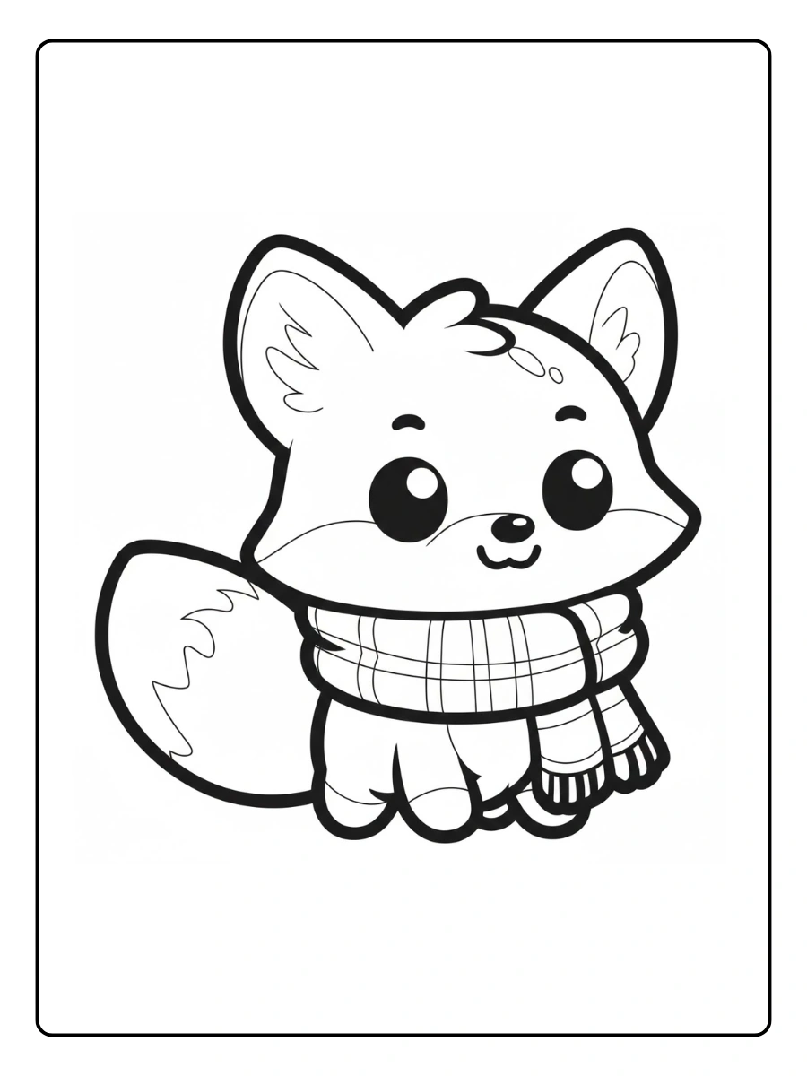 desenho de raposa fofa para colorir (15)