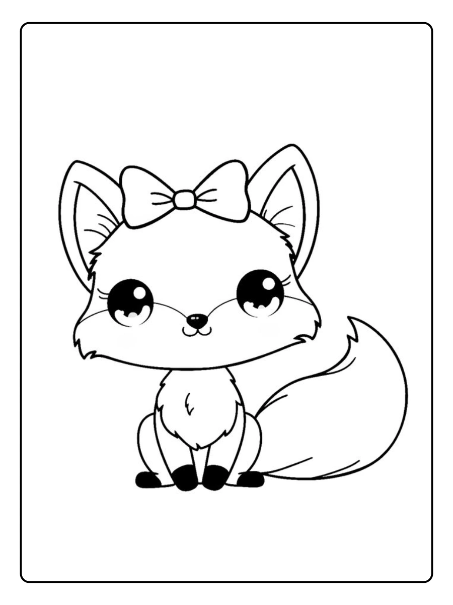 desenho de raposa fofa para colorir (3)