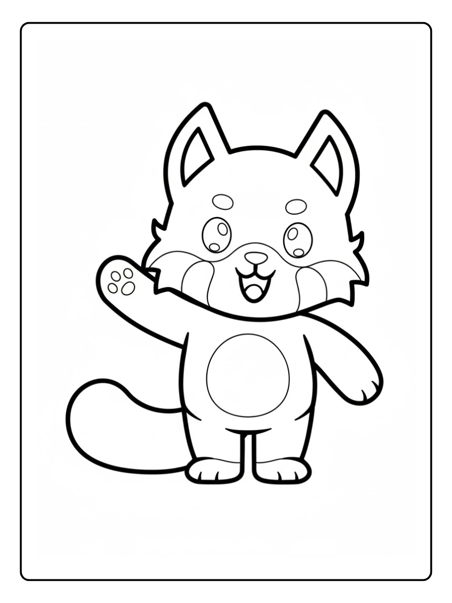 desenho de raposa fofa para colorir (5)