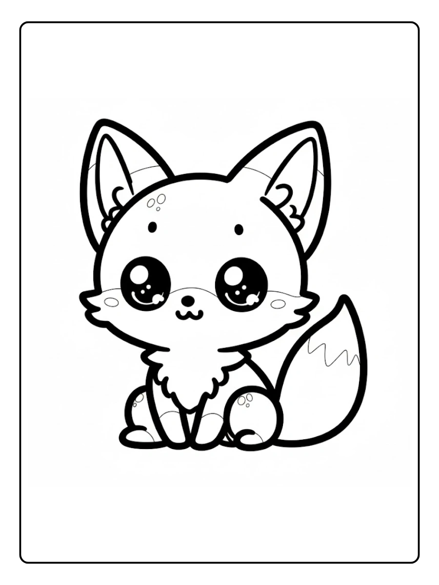 desenho de raposa fofa para colorir (7)