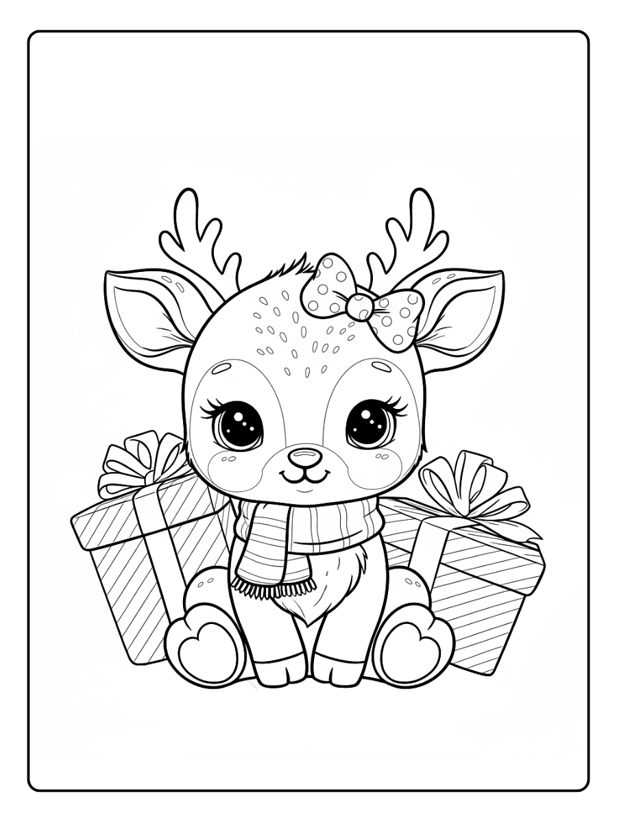 desenho de rena fofa para colorir (1)