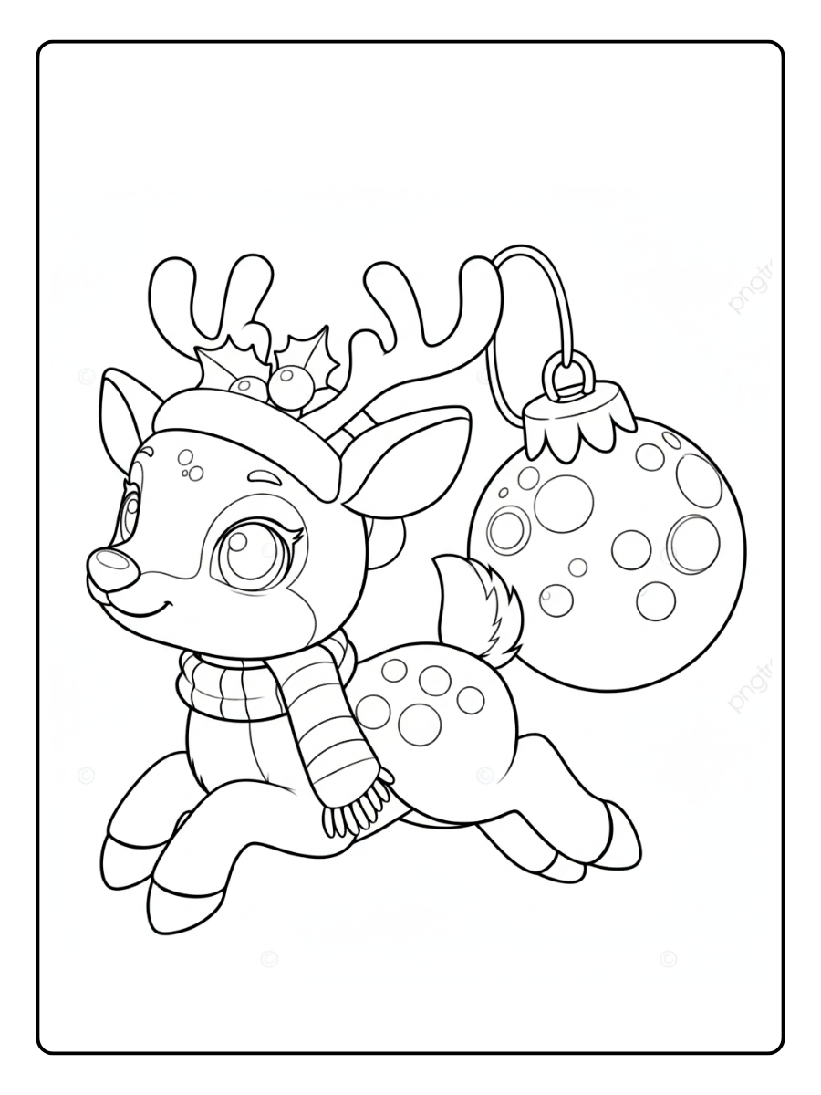 desenho de rena fofa para colorir (15)