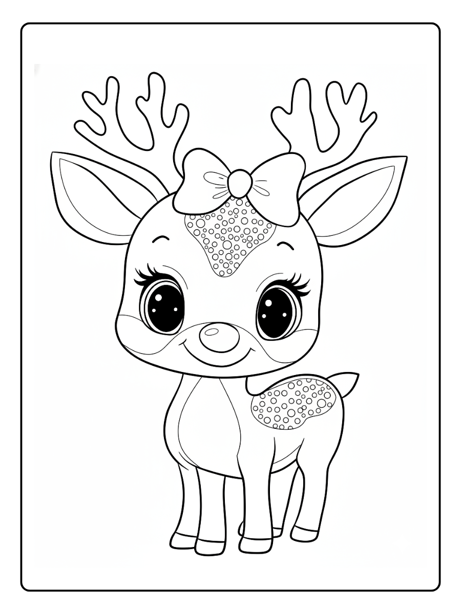 desenho de rena fofa para colorir (5)