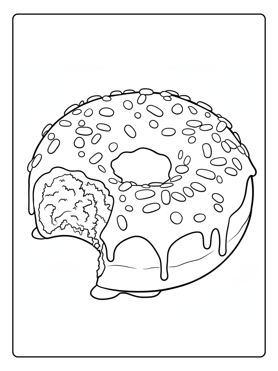 desenho de rosquinhas fofas para colorir (10)