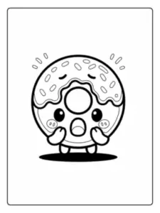 desenho de rosquinhas fofas para colorir 14