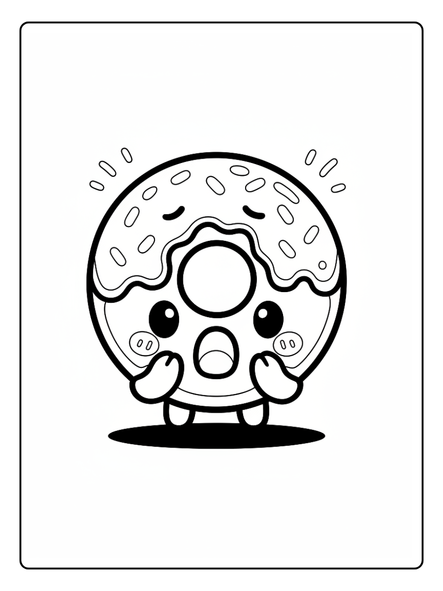 desenho de rosquinhas fofas para colorir (14)