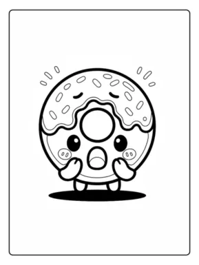 desenho de rosquinhas fofas para colorir 14