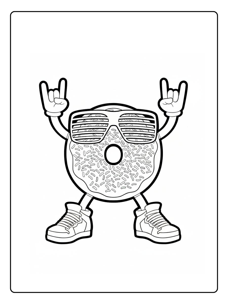 desenho de rosquinhas fofas para colorir (2)