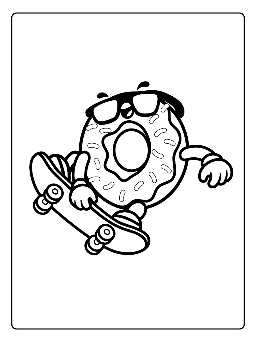 desenho de rosquinhas fofas para colorir (3)