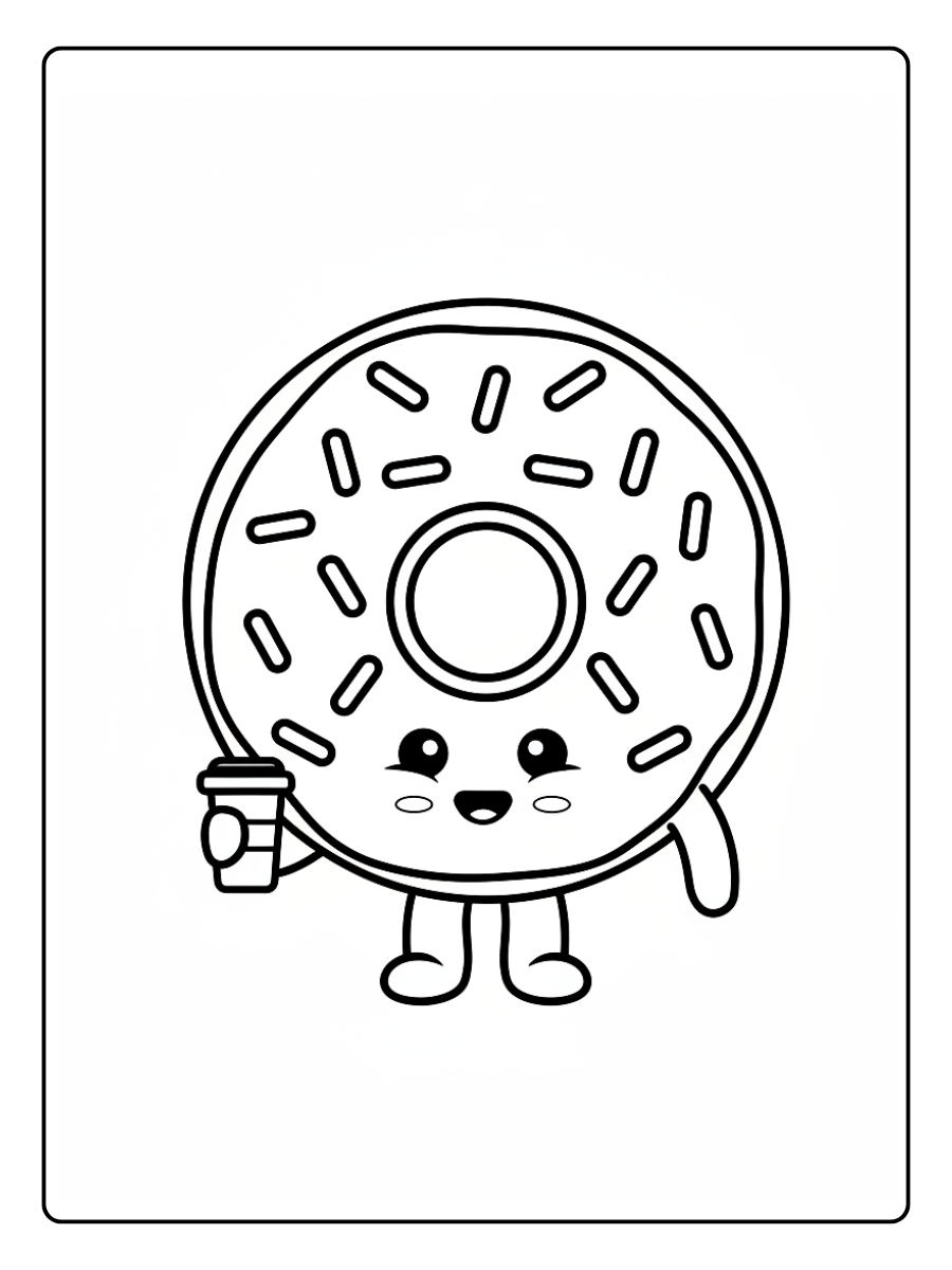 desenho de rosquinhas fofas para colorir (4)
