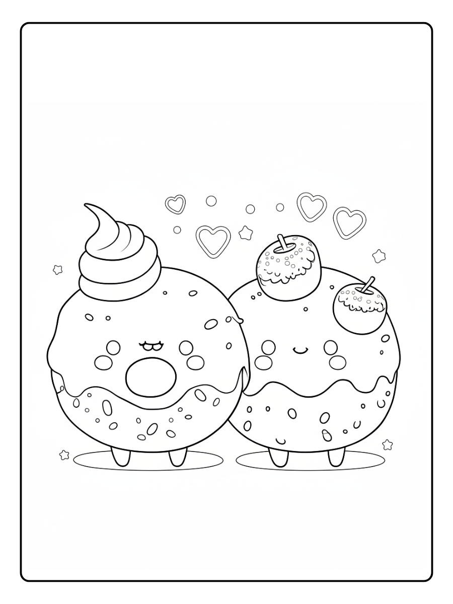 desenho de rosquinhas fofas para colorir (5)
