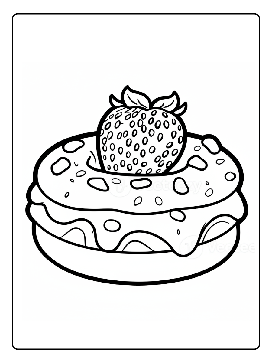 desenho de rosquinhas fofas para colorir (7)