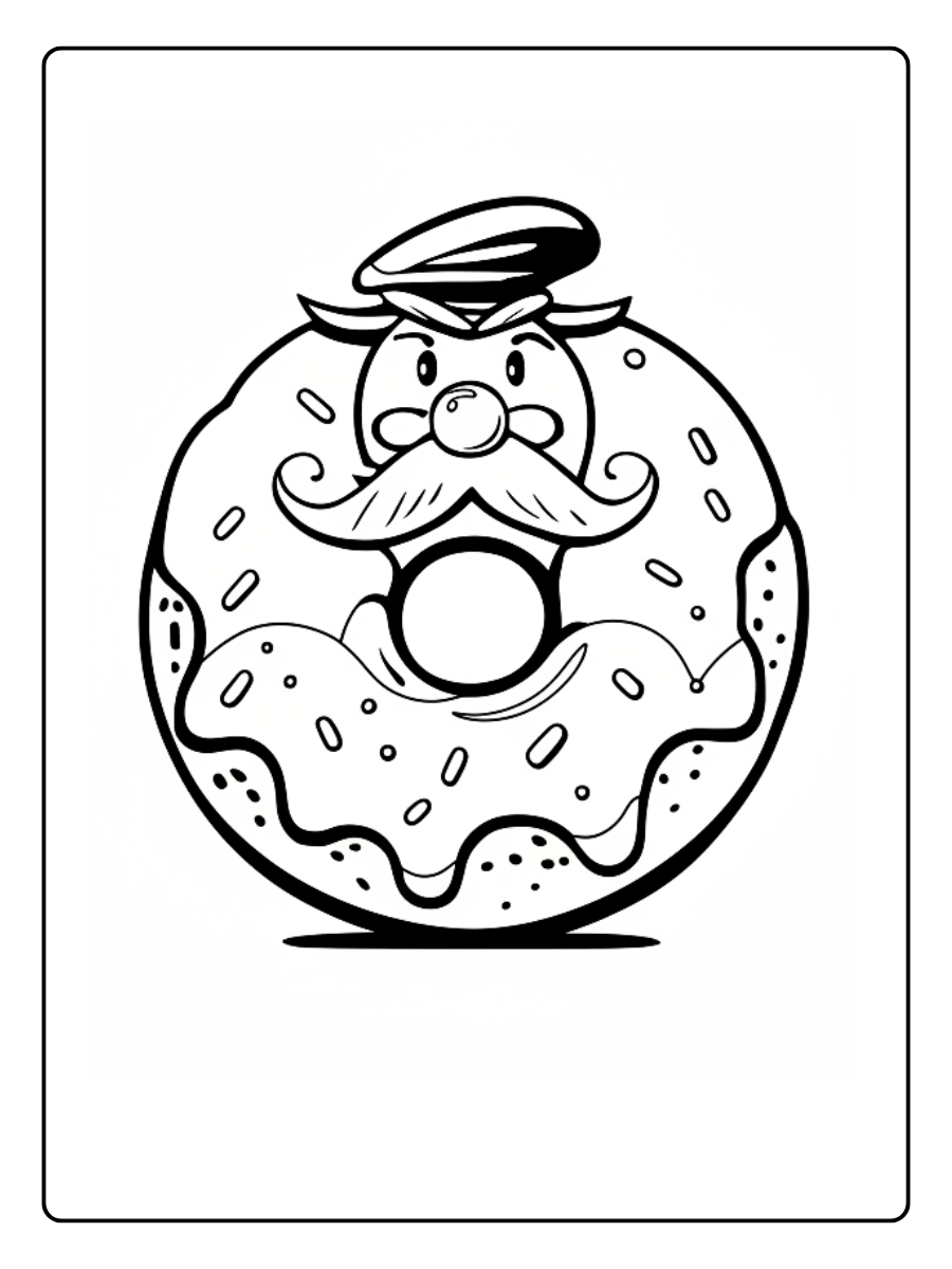 desenho de rosquinhas fofas para colorir (8)