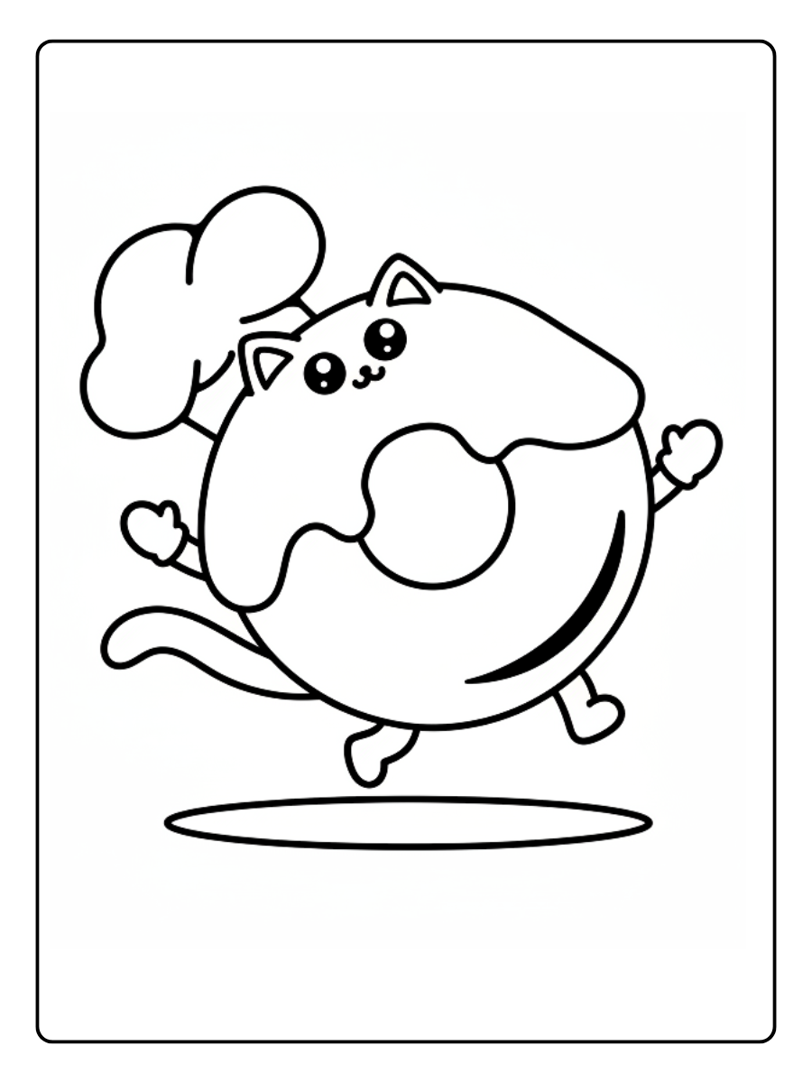 desenho de rosquinhas fofas para colorir (9)