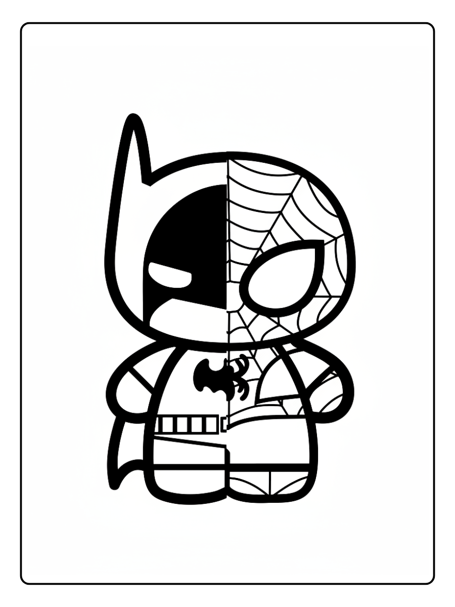 desenho do batman e homem aranha para colorir (1)
