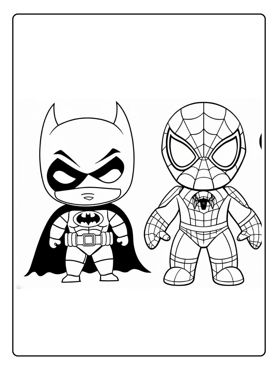 desenho do batman e homem aranha para colorir (2)