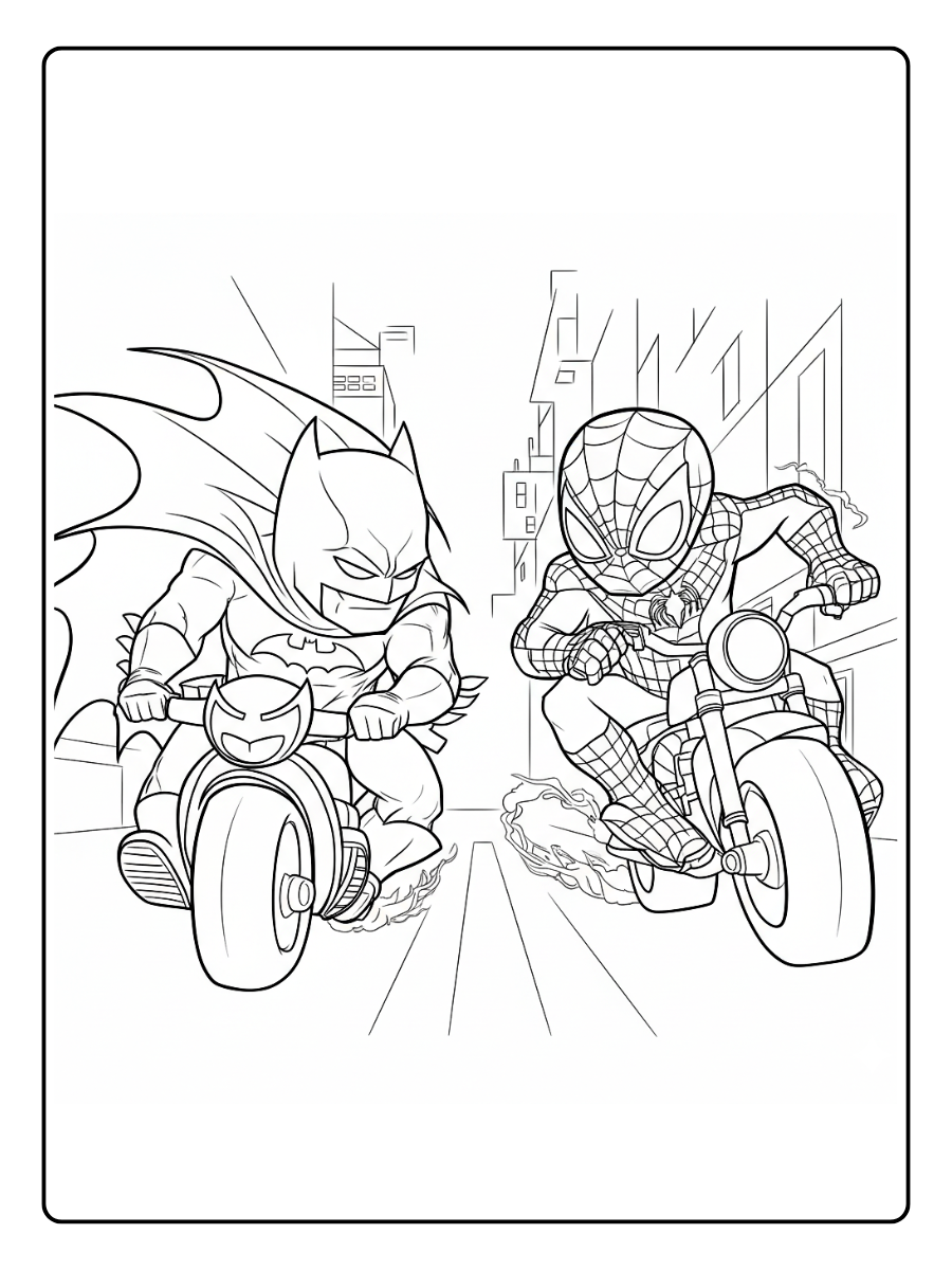 desenho do batman e homem aranha para colorir (5)