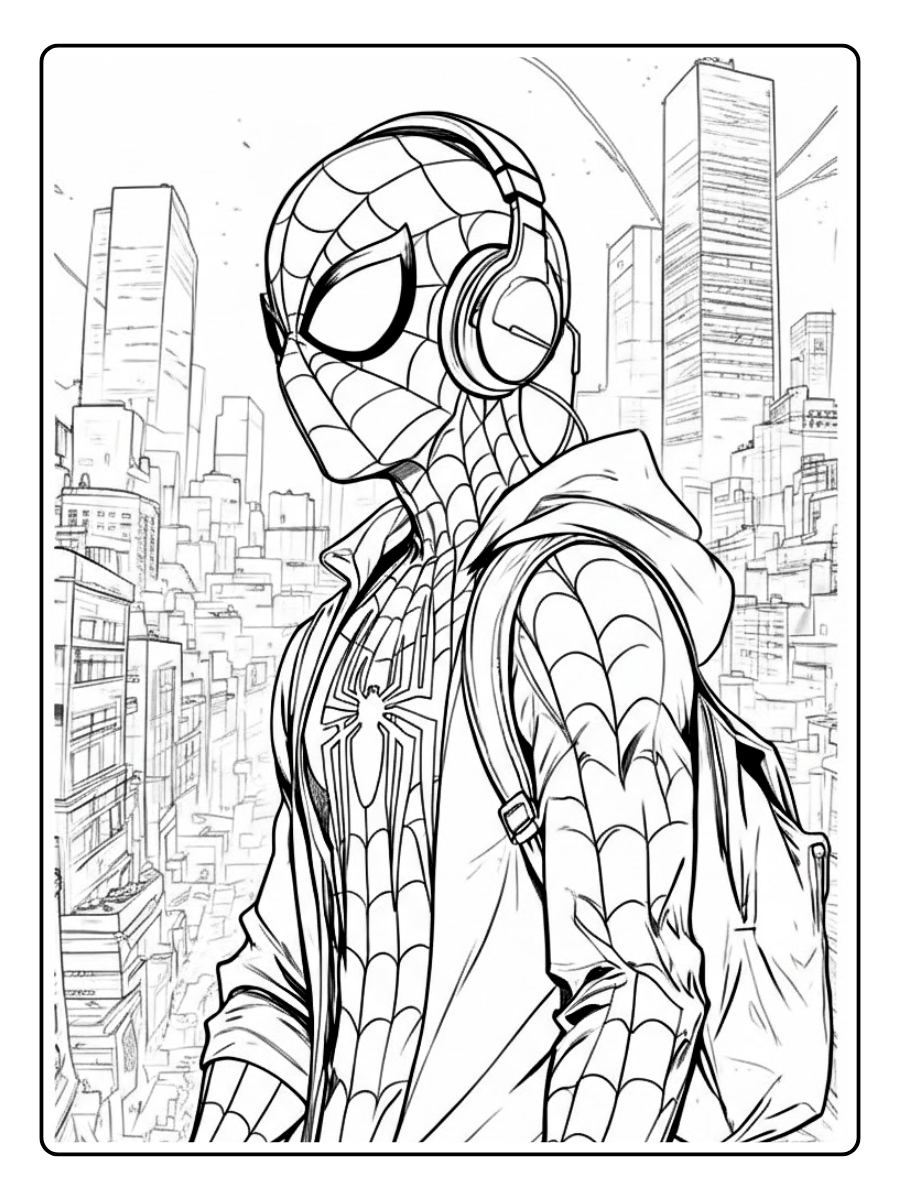 desenho do homem aranha longe de casa para colorir (10)