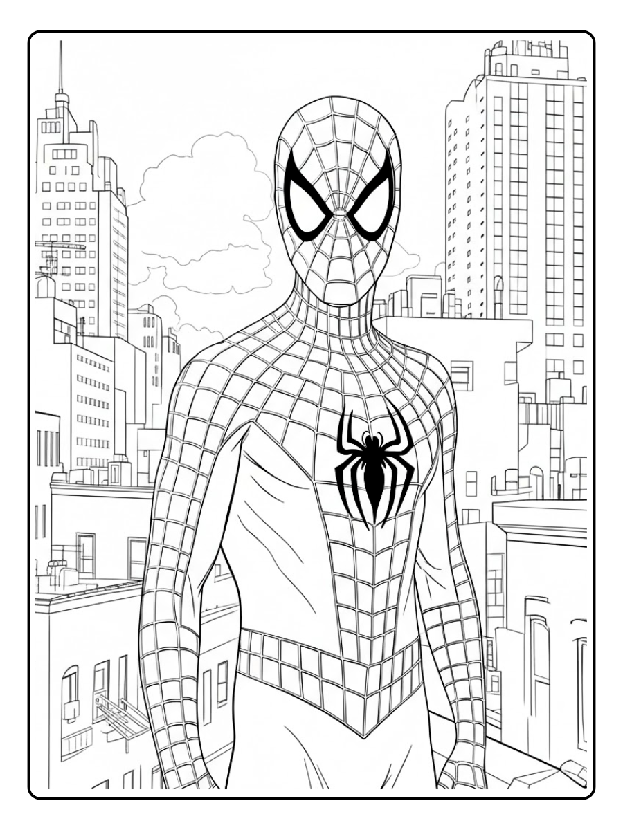 desenho do homem aranha longe de casa para colorir (15)