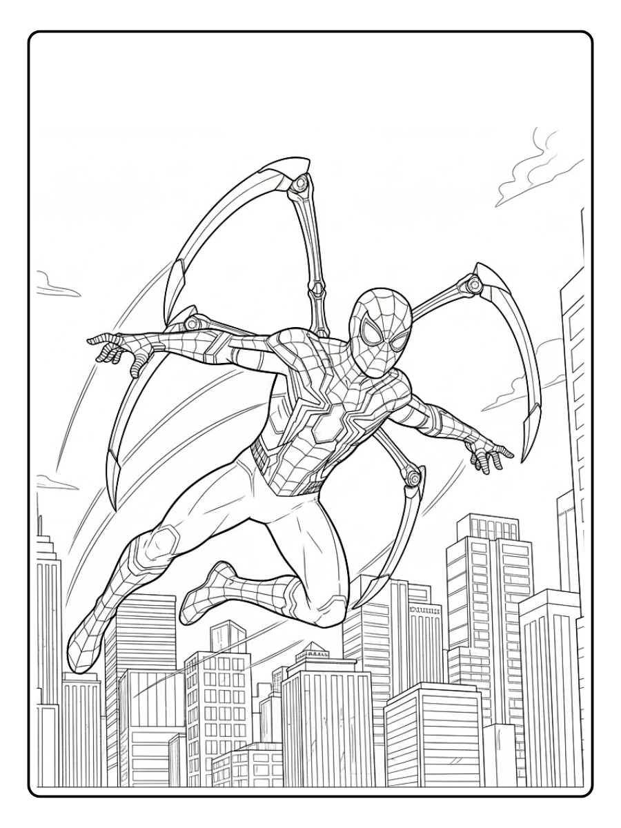 desenho do homem aranha longe de casa para colorir (16)