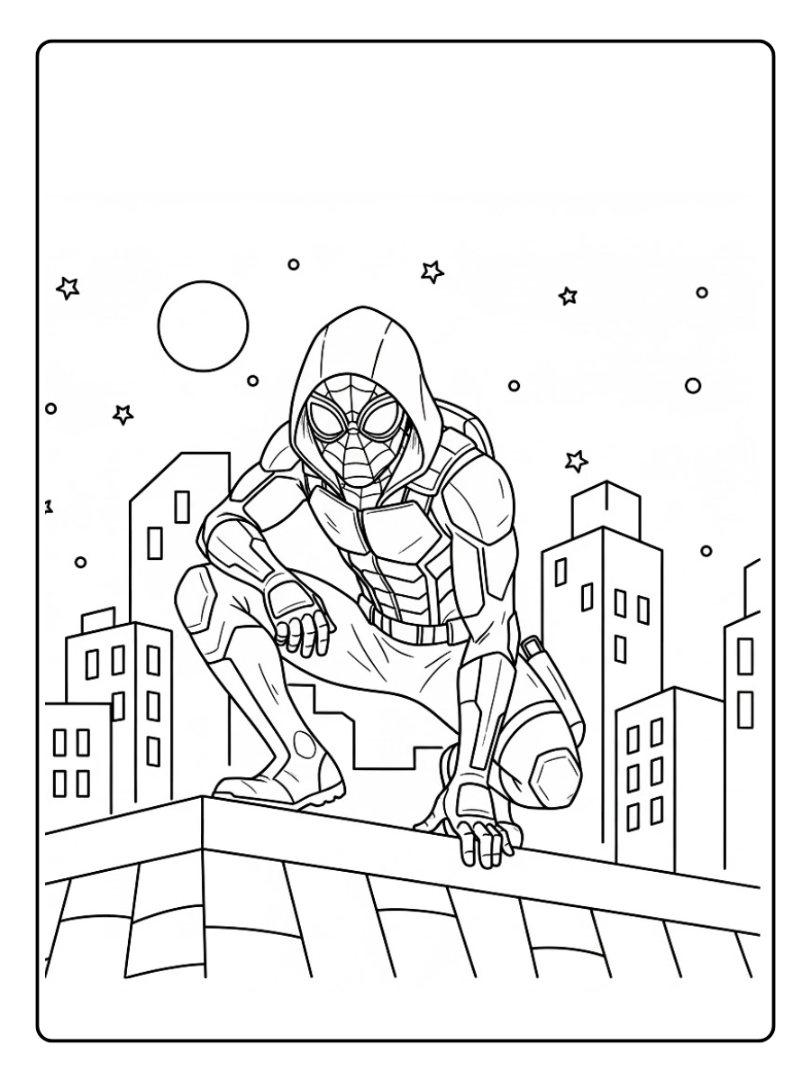 desenho do homem aranha longe de casa para colorir (2)