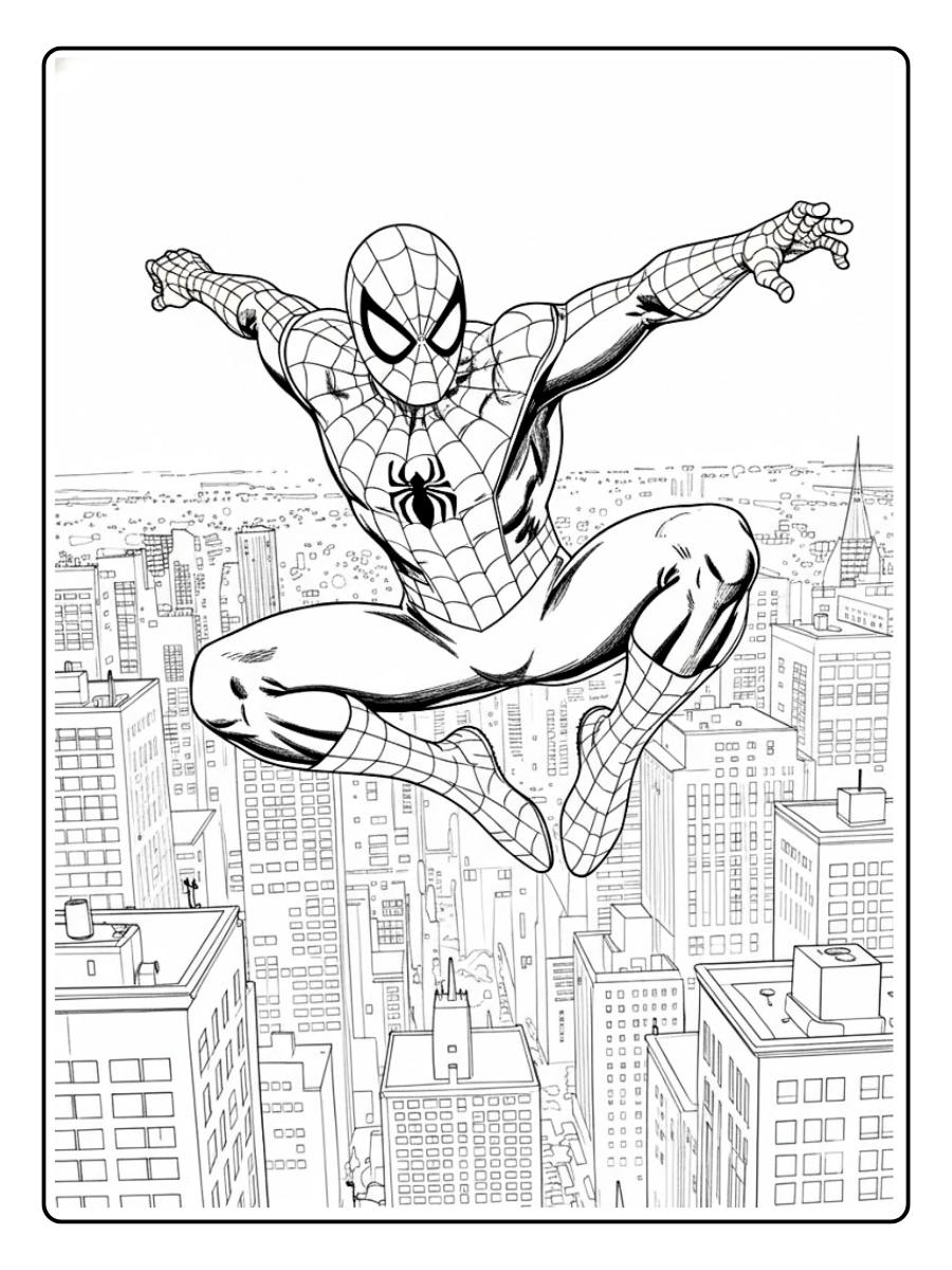 desenho do homem aranha longe de casa para colorir (8)