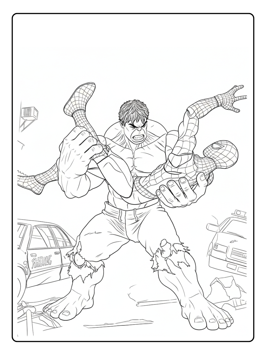 desenho do hulk e homem aranha para colorir (10)