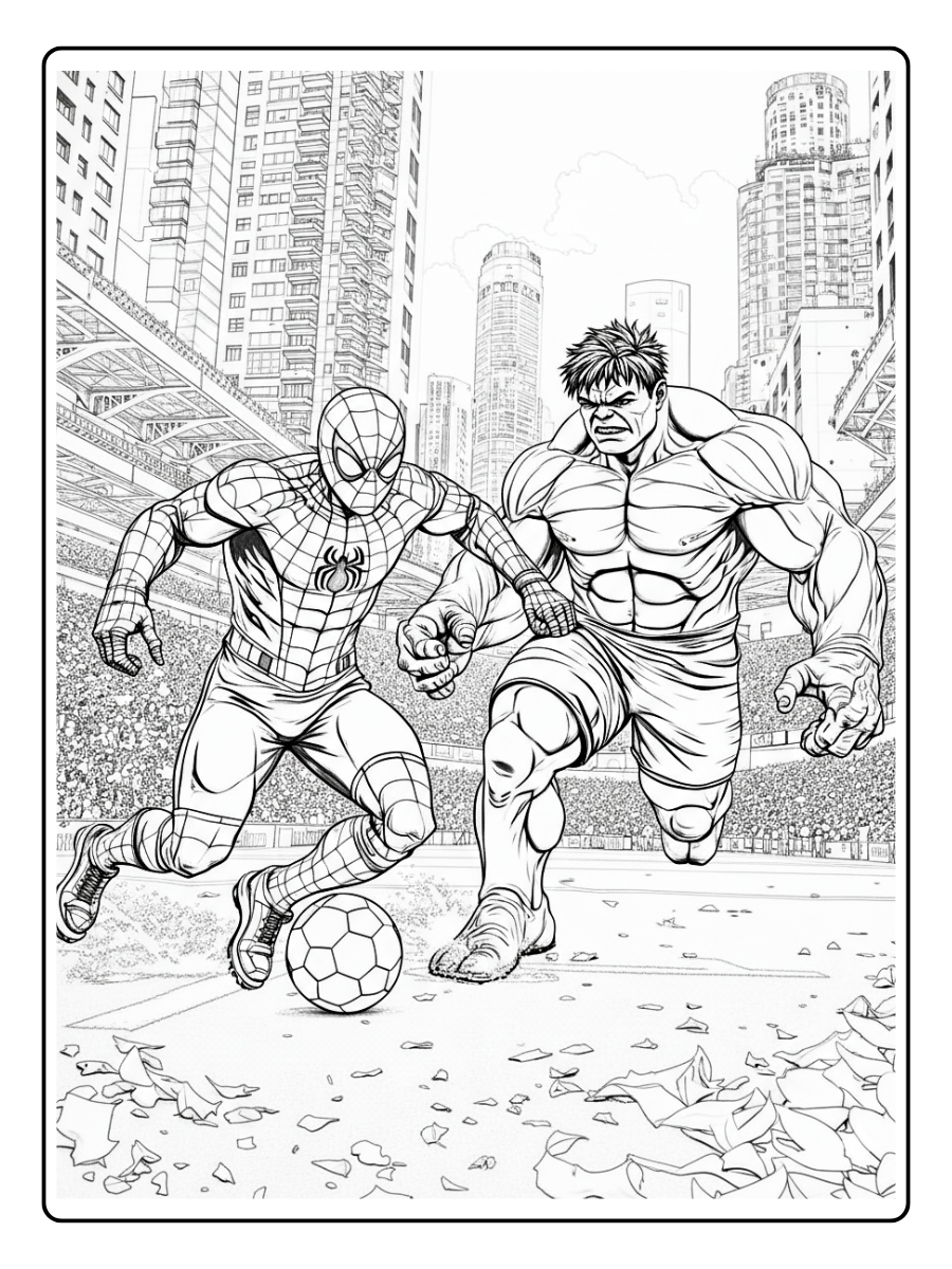 desenho do hulk e homem aranha para colorir (11)