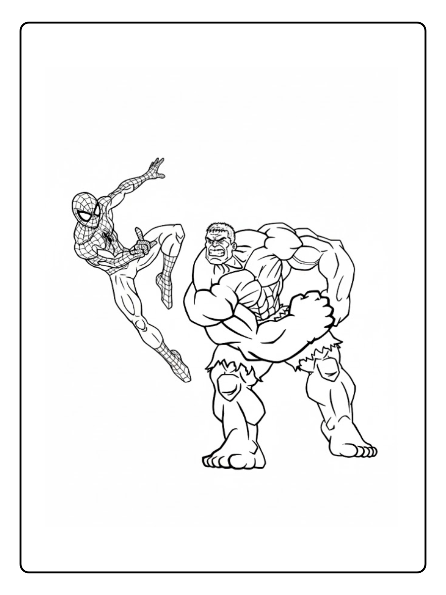 desenho do hulk e homem aranha para colorir (13)