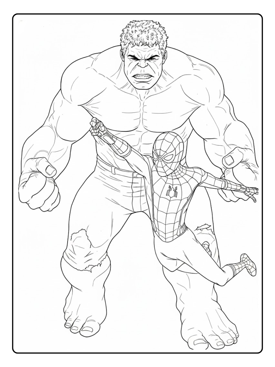 desenho do hulk e homem aranha para colorir (15)