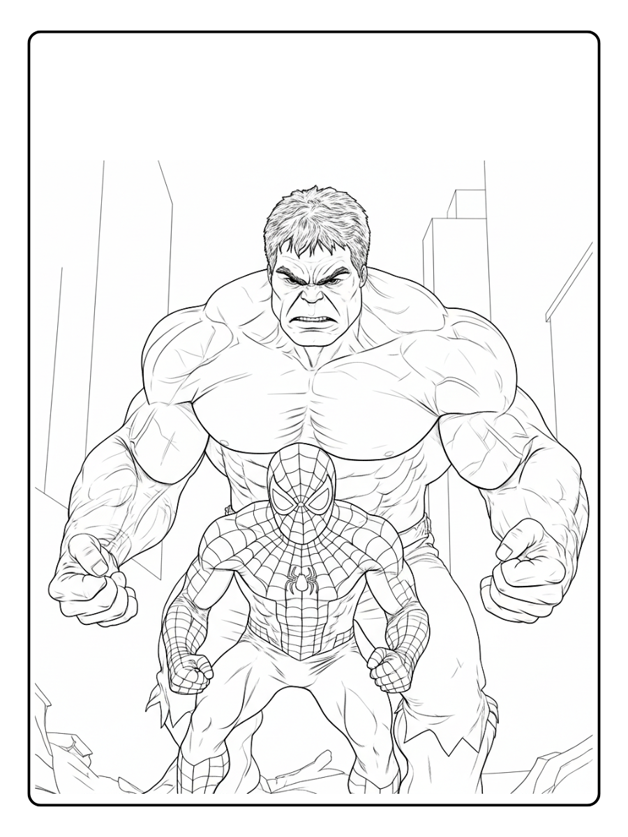 desenho do hulk e homem aranha para colorir (3)