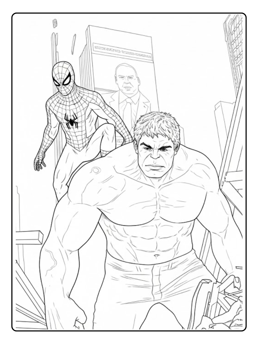 desenho do hulk e homem aranha para colorir (5)