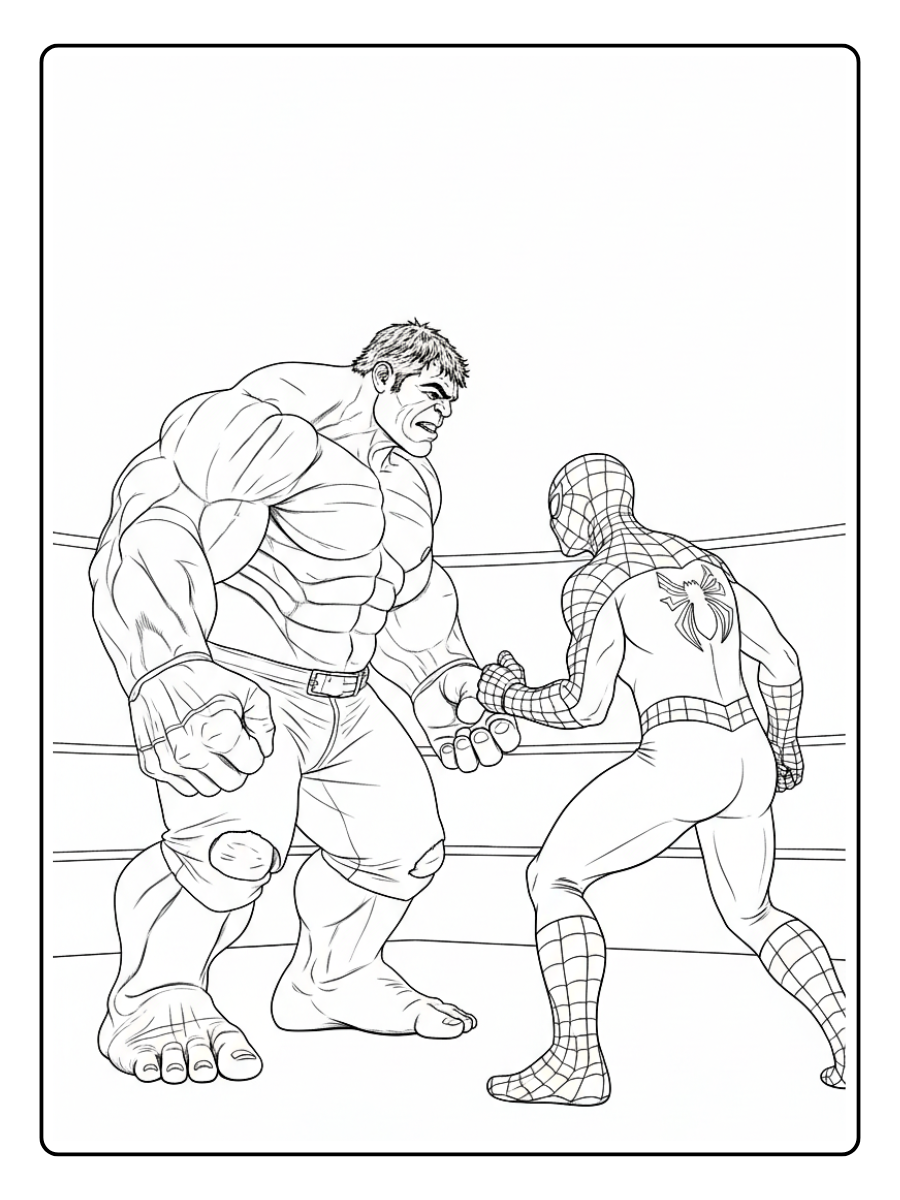 desenho do hulk e homem aranha para colorir (6)