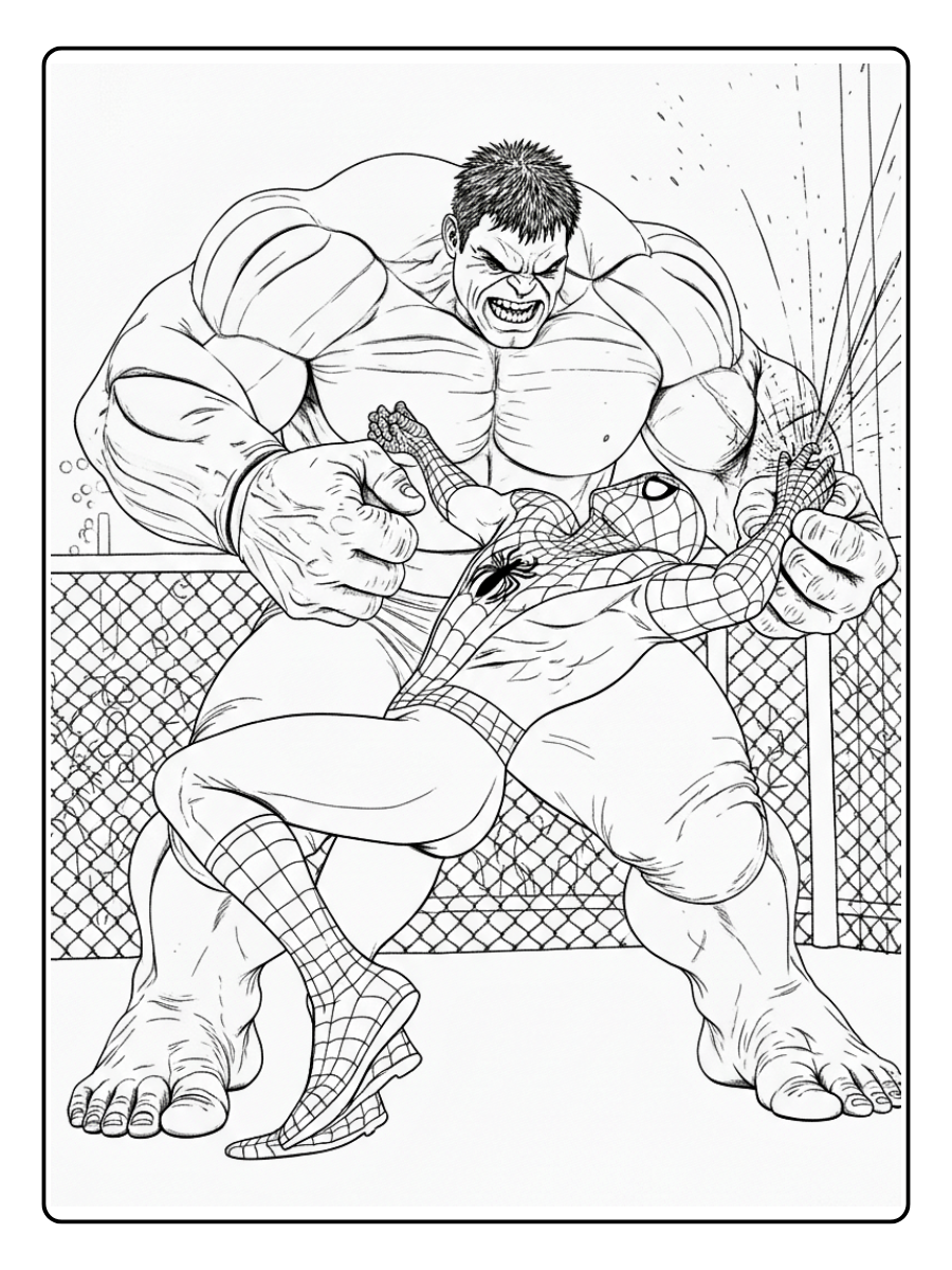 desenho do hulk e homem aranha para colorir (7)