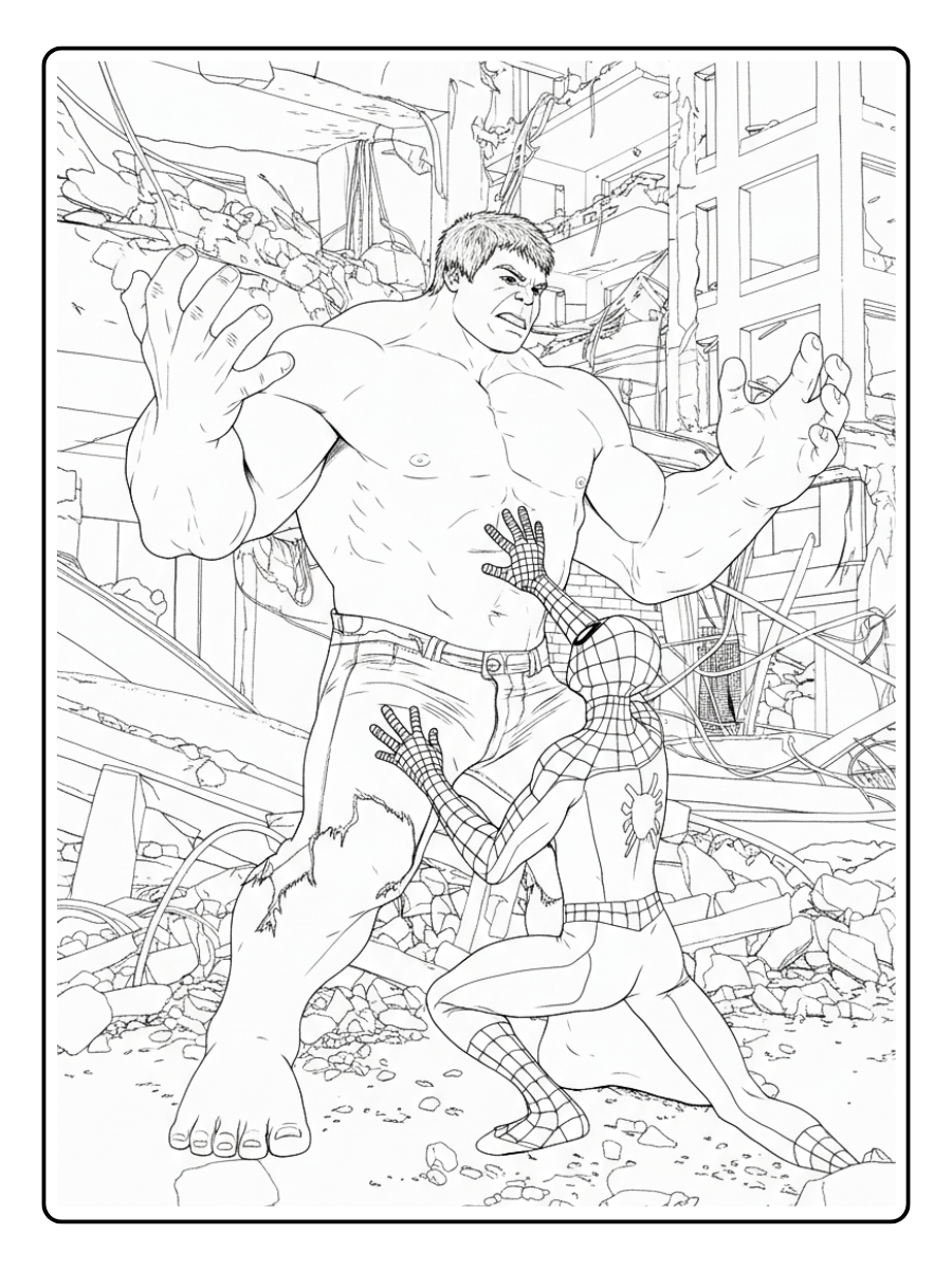 desenho do hulk e homem aranha para colorir (8)