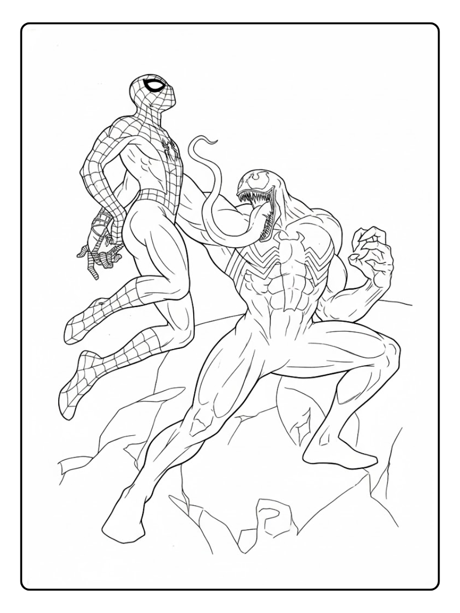 desenho do venom e homem aranha para colorir (14)