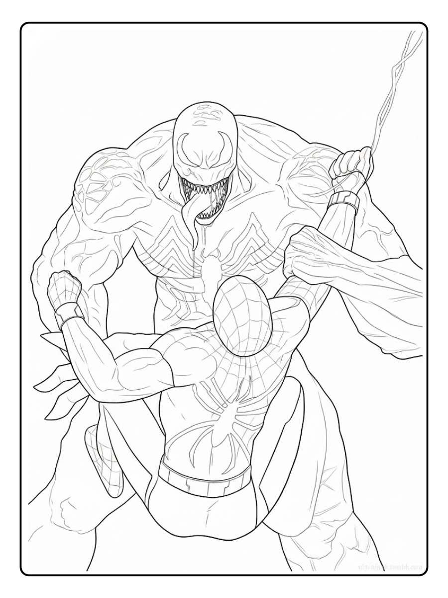 desenho do venom e homem aranha para colorir (15)