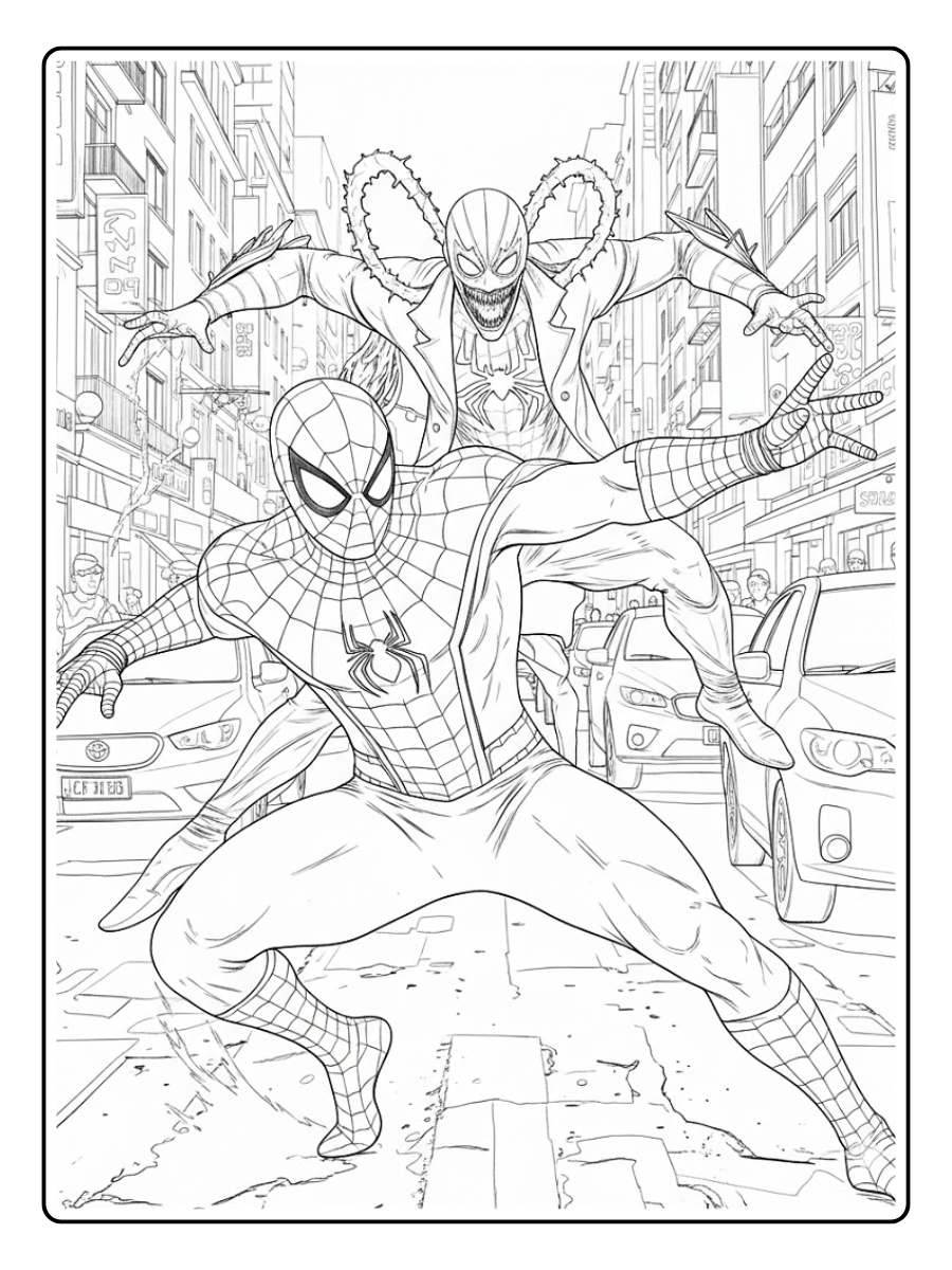 desenho do venom e homem aranha para colorir (5)