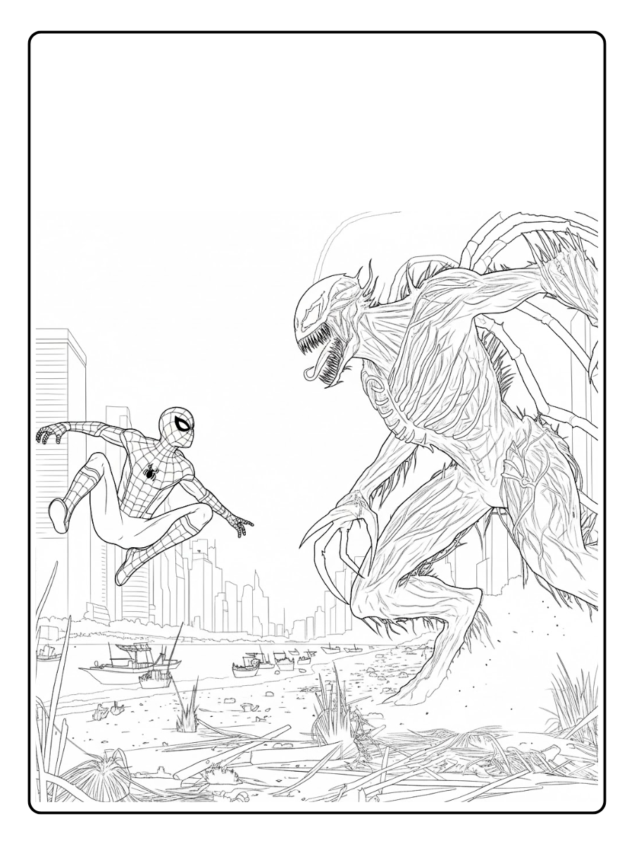 desenho do venom e homem aranha para colorir (6)