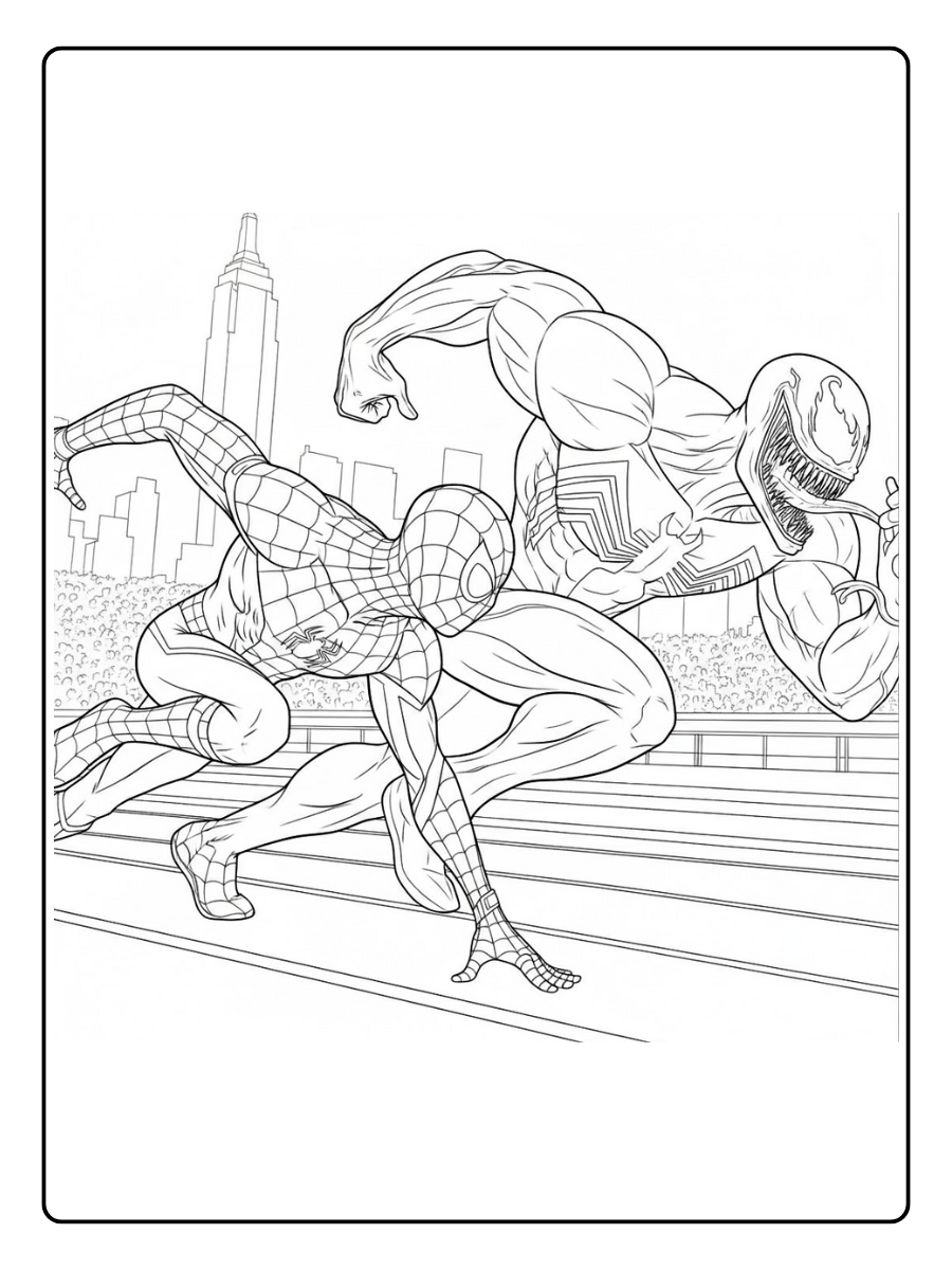 desenho do venom e homem aranha para colorir (7)