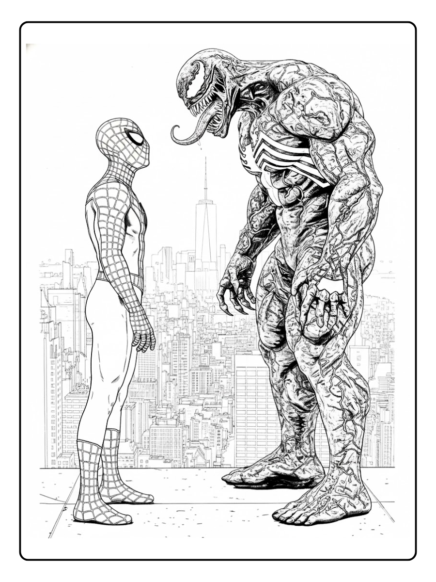 desenho do venom e homem aranha para colorir (8)